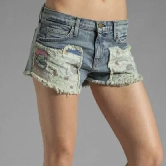 Current/Elliott The Gam Shorts Hippie Patchwork 26 - Picture 1 of 4